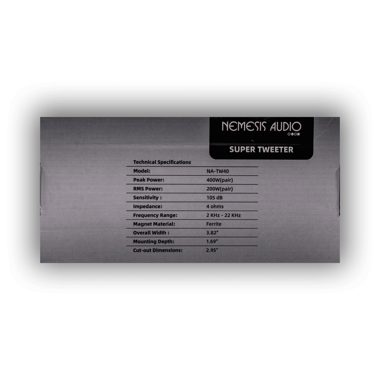 Nemesis Audio NA-TW40 3.8" 200W Pro Aluminum Super Bullet Tweeters with Capacitor Crossover (Pair)