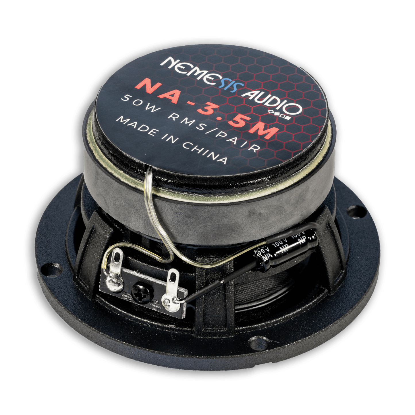 Nemesis Audio NA-3.5M 3.5" 50W RMS Coaxial Speakers 4-Ohm (Pair)