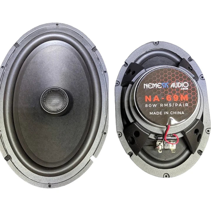 Nemesis Audio NA-69M 6x9" 80W 2-Way Coaxial Speakers 4-Ohm (Pair)