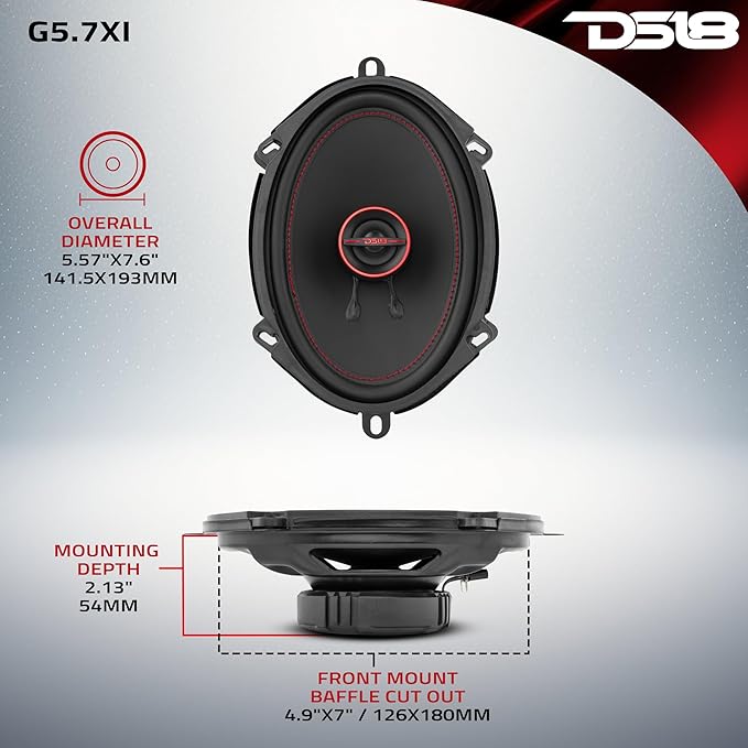 DS18 G5.7Xi GEN-X 5x7 2-Way Coaxial Speakers 150 Watts