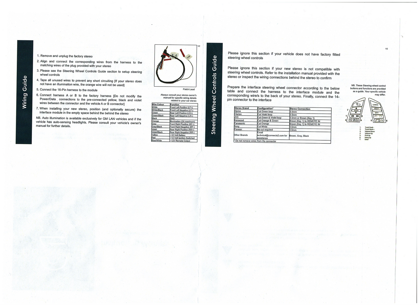 CTS GG-49 07-14 select GM models full integration radio harness with steering wheel controls