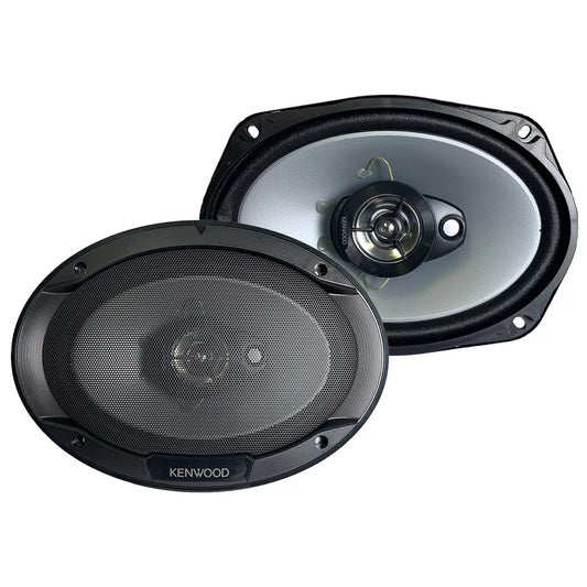 Kenwood KFC-s6966 6 x 9 Inch 400-Watt 3-Way Flush Mount Coaxial Car Speaker Easy Installation - Pair