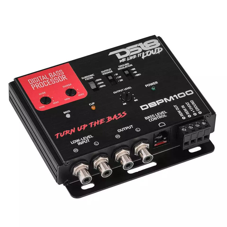 DS18 DBPM100 Digital Bass Processor, 2 Channel Preamp Input / Output