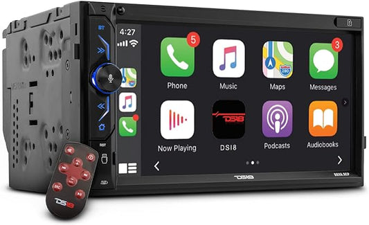 6.9" Touchscreen Double-DIN Headunit with DVD, Bluetooth, USB and Mirror Link